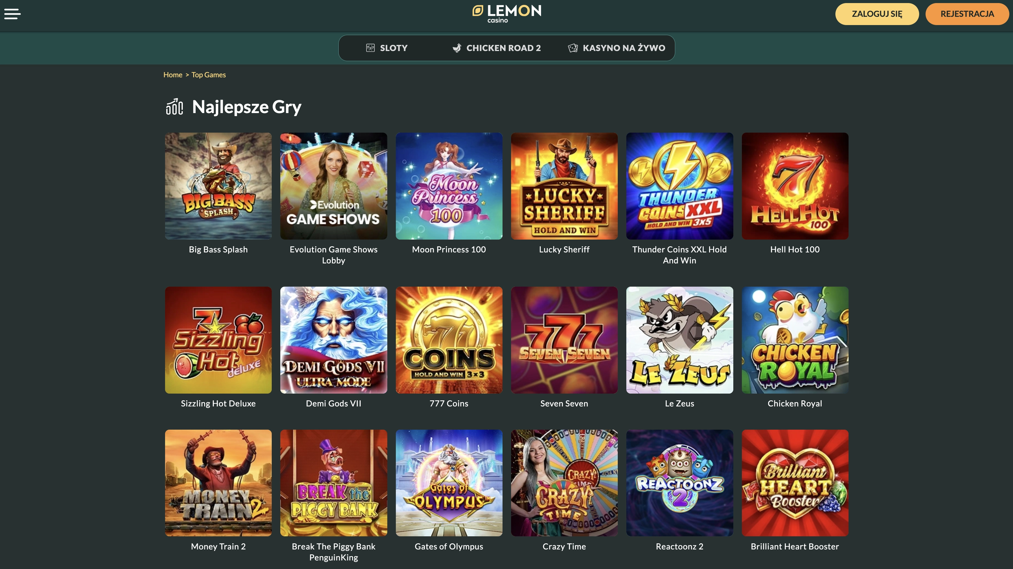 Gry w Lemon kasynie